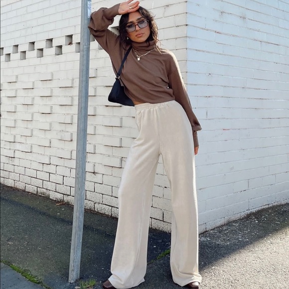 Motel Obeli Trouser Rib Cream 